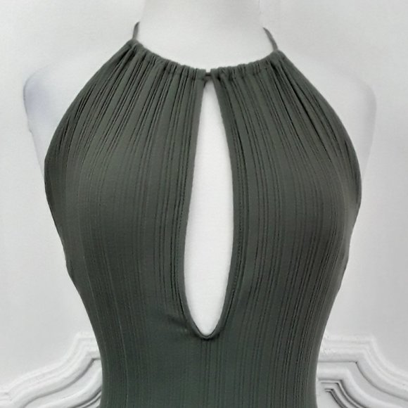 Deep Cleavage Halter Dress Sizes M, L - Picture 1 of 4